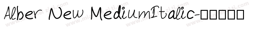 Alber New Medium Italic字体转换